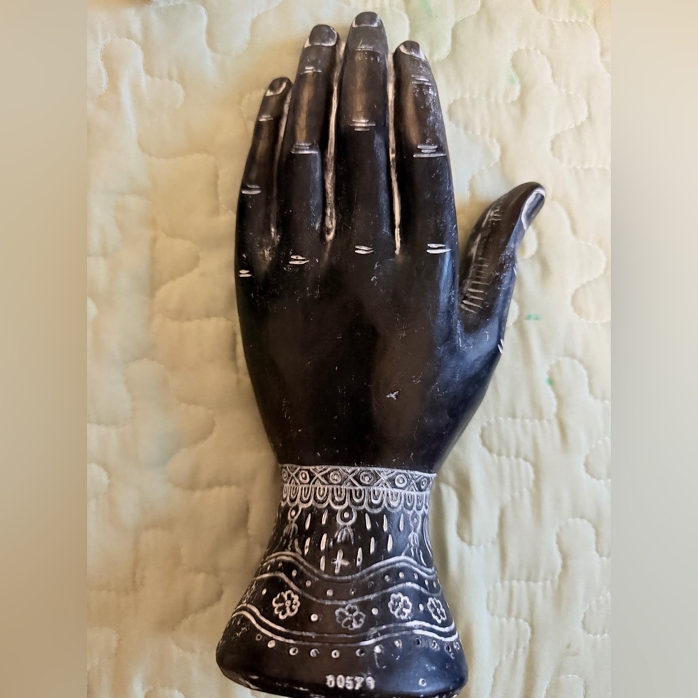 Black and White Decorative Hand Sculpture
